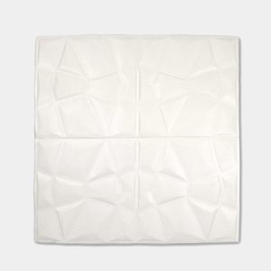 Placa 3D Piramides Blanco Pack x5