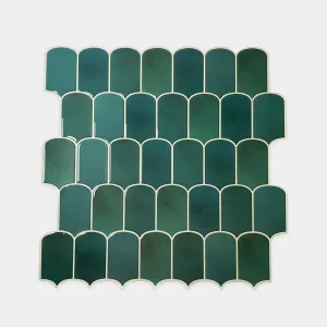 Placas 3D Arco Tonos Verdes Pack x5