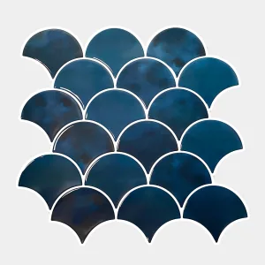 Placas 3D Fishscale Azul Oscuro Pack x5
