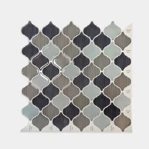 Placas 3D Ogee Tonos Grises y Blancos Pack x5