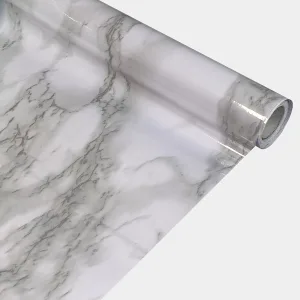 Empapelado Vinílico Rollo Autoadhesivo Gris Veteado